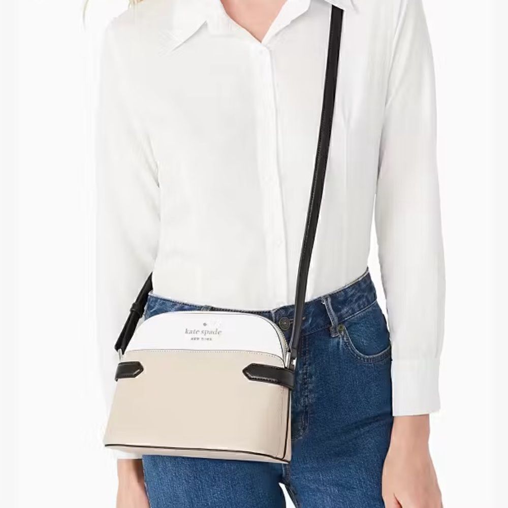 Kate Spade Staci Colorblock DomeCrossbody Bag in Warm Beige Multi